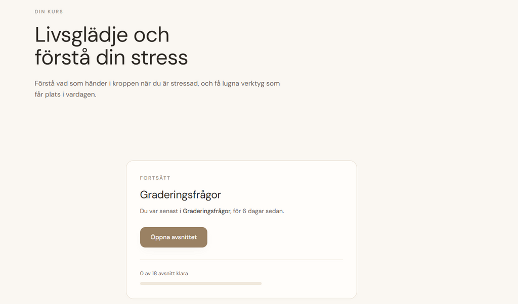 Livsglädje och förstå din stress