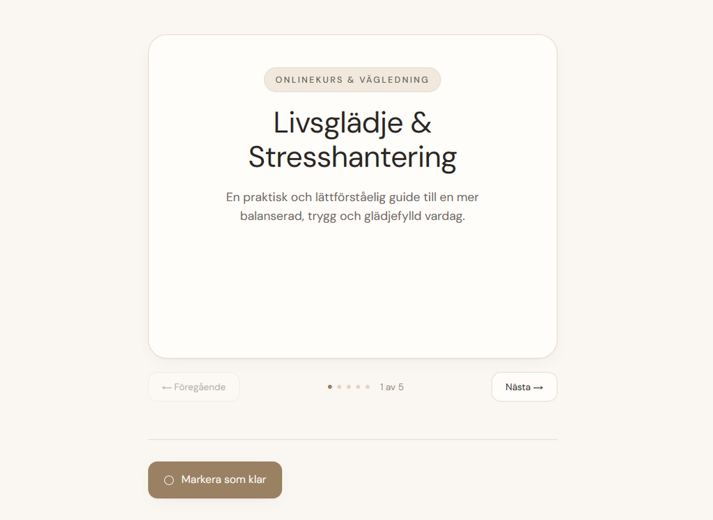 Livsglädje och förstå din stress