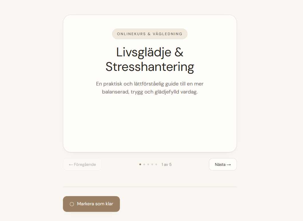 Livsglädje och förstå din stress